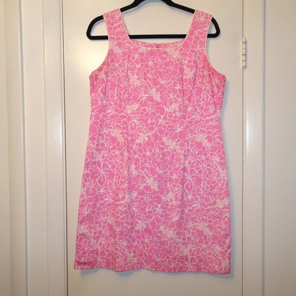 Lilly Pulitzer Shift Dress | Pink & White | 12